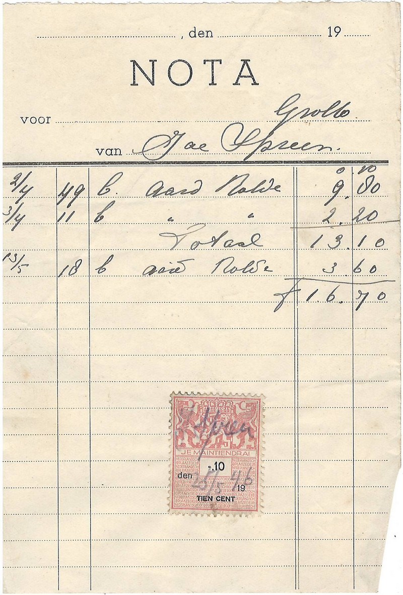 19450525 Nota Vrachtbedrijf Spreen NN