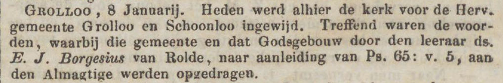 18540113 krant GroningerC inwijding kerk