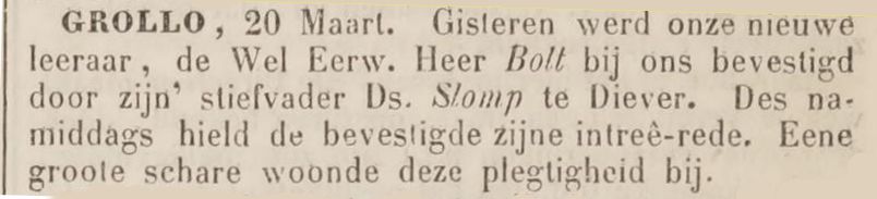 18540322 krant NieuweDrentscheCourant kerk inwijding