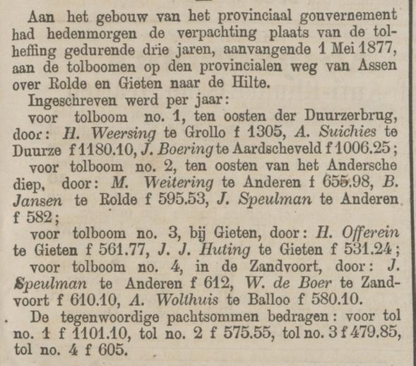 18761214 krant PDAC Tolheffing inschrijving
