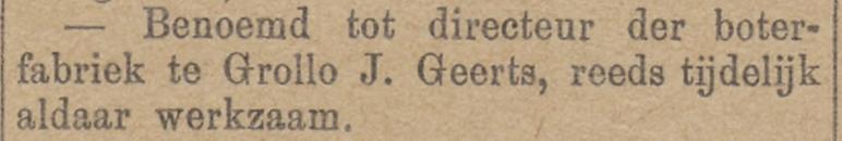 18990719 krant Emmer courant directeur Geerts zuivelfabriek
