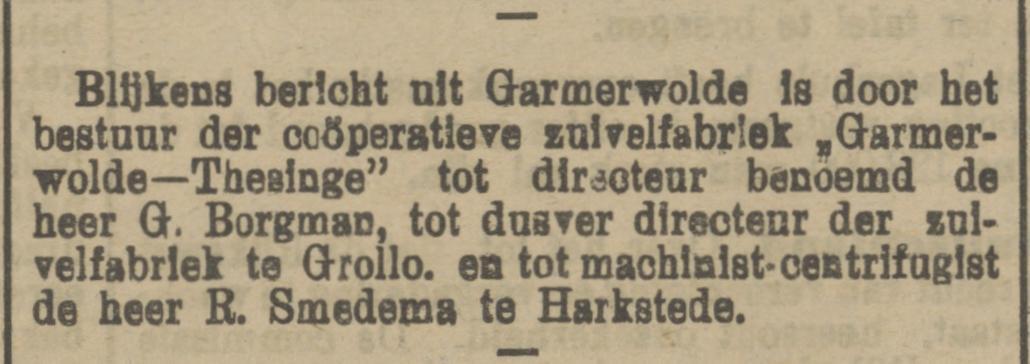 19080311 krant PDAC direct Borgman van Grolloo naar Garmerwolde
