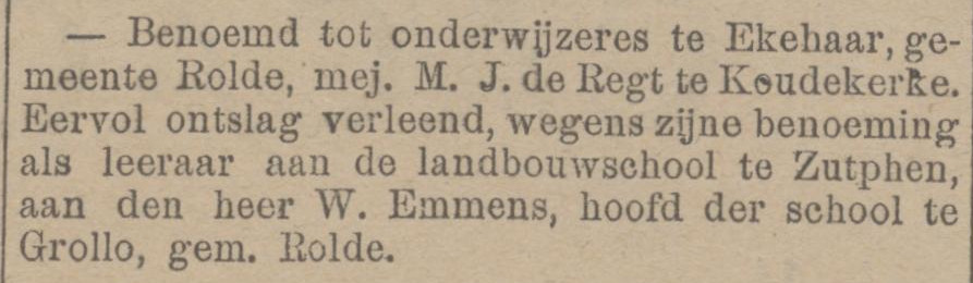 19101011 krant NieuweVeendammerC W Emmens vertrek naar Zutphen