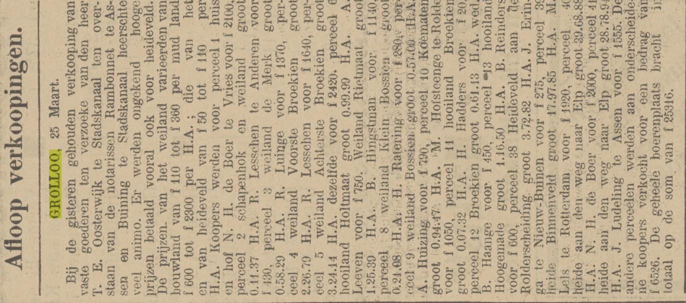 19110327 krant PDAC Verkoop veldnamen Merk ed