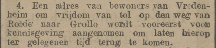 19140112 krant PDAC tol Vredenheim Grollo