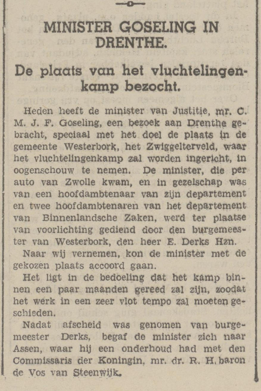 19390328 krant PDAC ontstaan kamp Westerbork 05