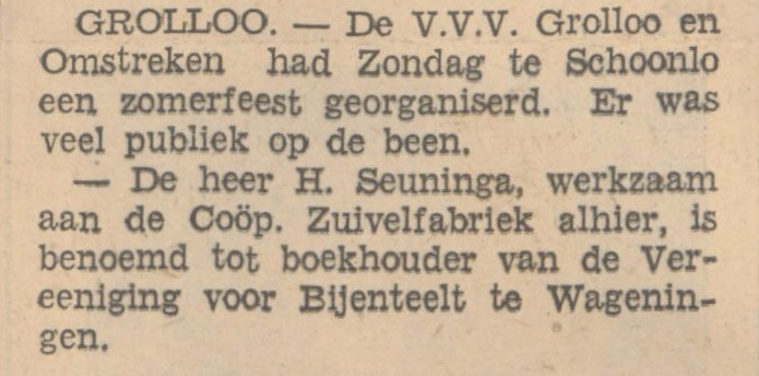 19460528 krant PDAC VVV Zomerfeest