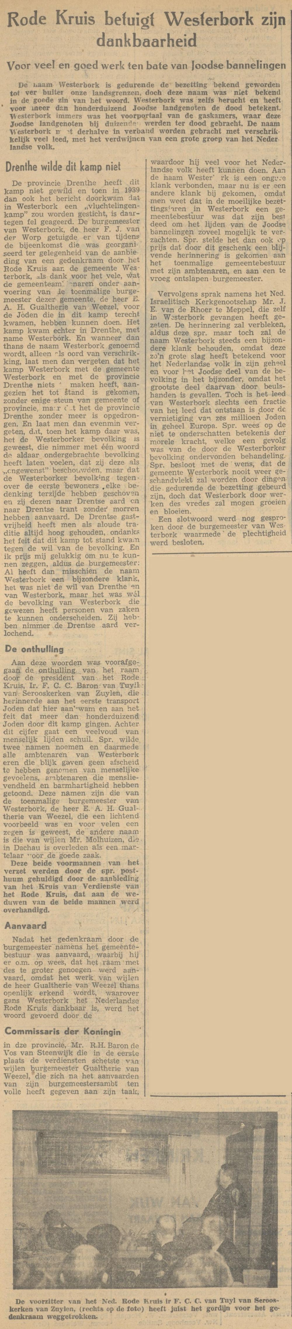 19490226 krant PDAC ontstaan kamp Westerbork 24
