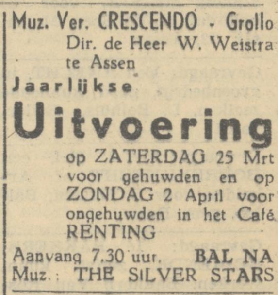 19500325 krant PDAC advertentie uitvoering Crescendo