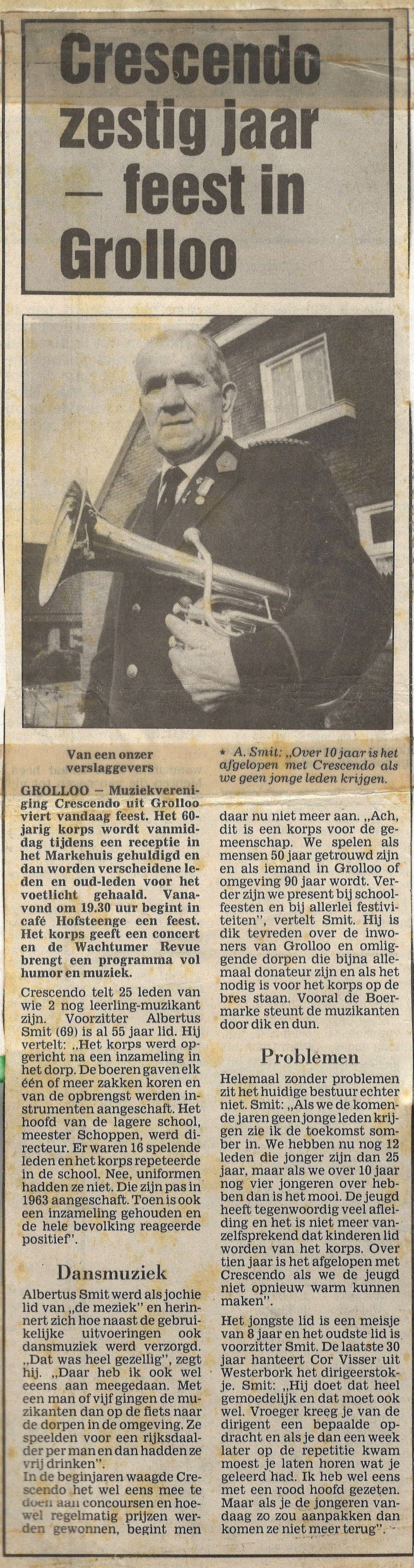 19840218 krant NN Crescendo 60 jaar