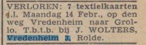 19440223 krant Drentsch dagblad textielkaarten